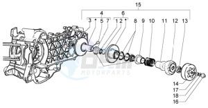 Liberty 125 la poste drawing Driven pulley