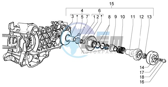 Driven pulley