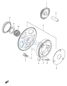 TU250X (E2) drawing STARTER CLUTCH