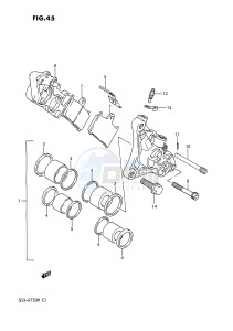 GSX-R750 (E1) drawing FRONT CALIPERS