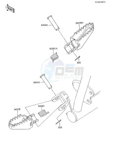 KX 80 E [KX80] (E2-E3) [KX80] drawing FOOTRESTS -- 85 KX80-E3- -