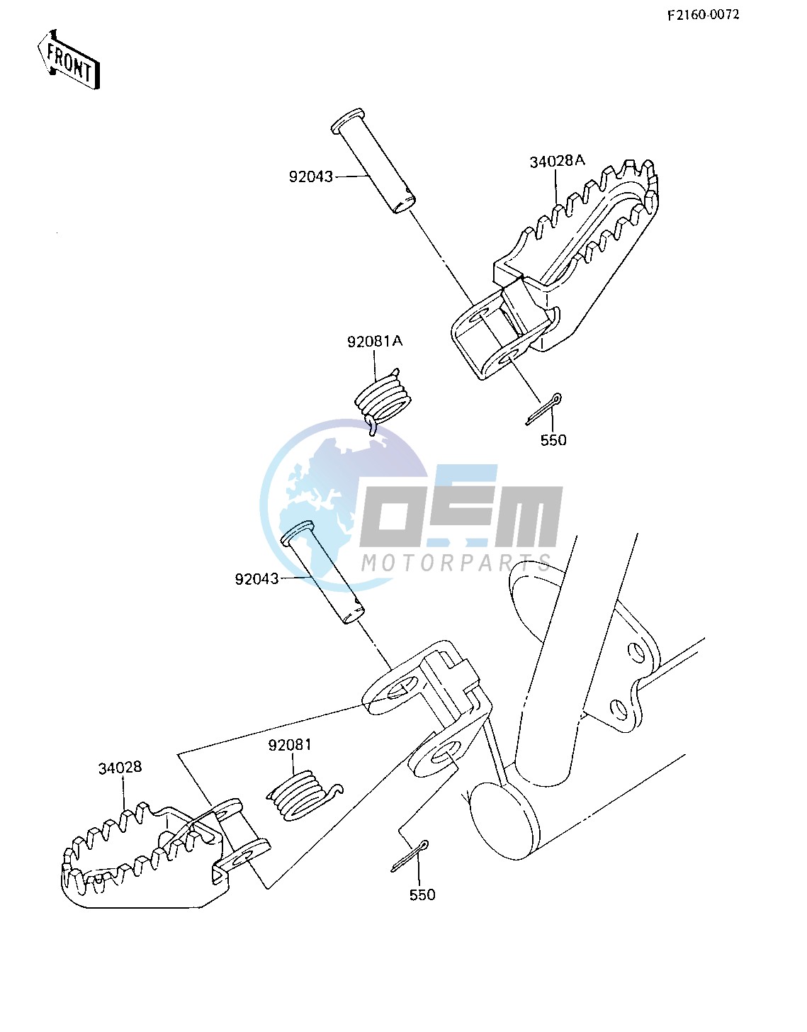 FOOTRESTS -- 85 KX80-E3- -