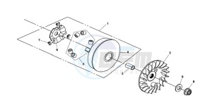 QUAD LANDER 300S drawing CLUTCH / V BELT