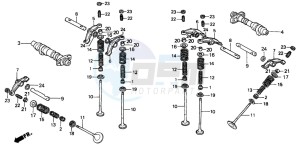 NTV650 drawing CAMSHAFT/VALVE