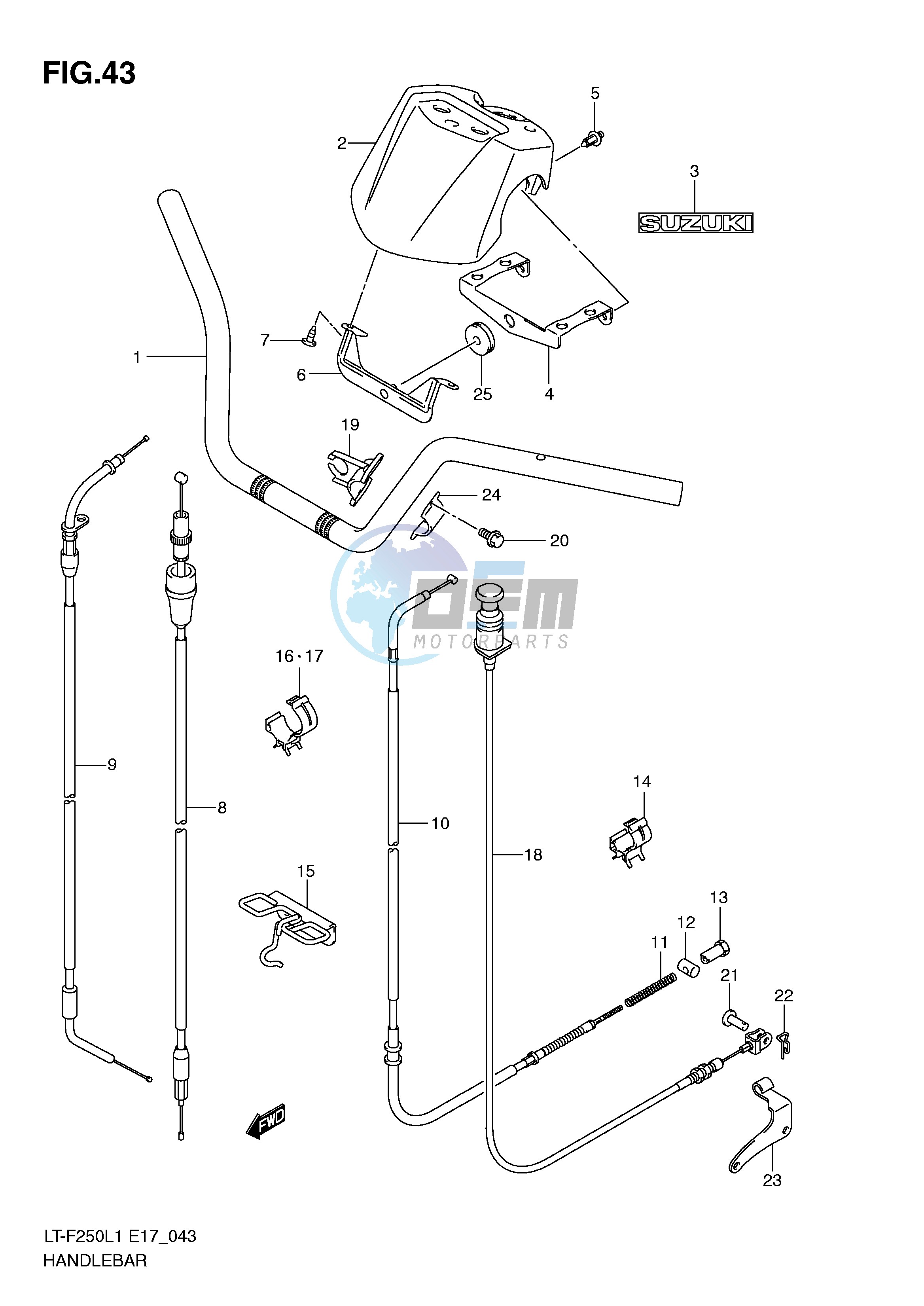 HANDLE BAR (LT-F250L1 E17)