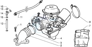 Hexagon 125 GT drawing Carburettor