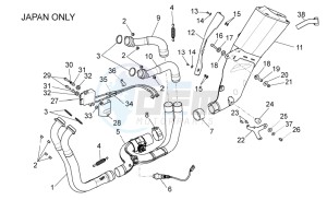 RSV4 1000 APRC Factory ABS (AU, CA, EU, J, RU, USA) drawing Exhaust pipe II