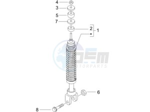 Zip & Zip 100 drawing Rear suspension - Shock absorbers