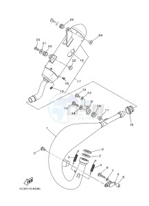 YZ125 (1SR9 1SRA 1SRB 1SRC 1SRC) drawing EXHAUST