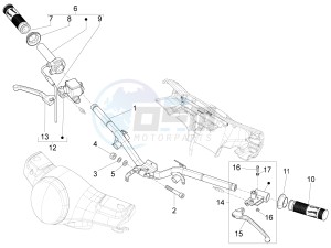 LX 125 4T 3V ie Vietnam drawing Handlebars - Master cil