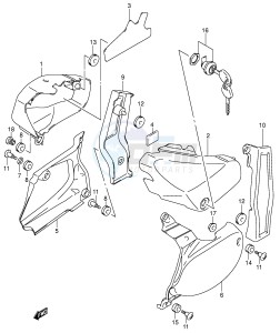 VL800 (E2) VOLUSIA drawing FRAME COVER (MODEL K3)