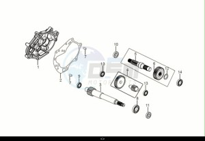 SYMPHONY 50 (XF05W1-IT) (E5) (M1) drawing MISSION CASE-DRIVE SHAFT