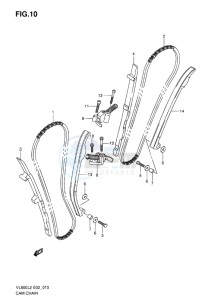 VL800CUE INTRUDER EU drawing CAM CHAIN