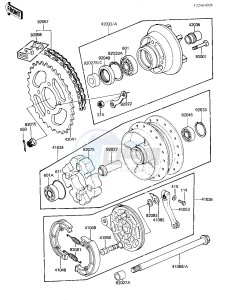 KZ 305 A [CSR] (A1-A2) [CSR] drawing REAR HUB_BRAKE_CHAIN