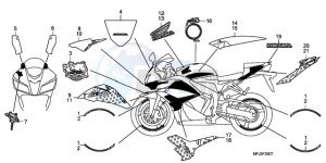 CBR600RR9 France - (F / CMF MME SPC) drawing MARK/STRIPE (8)