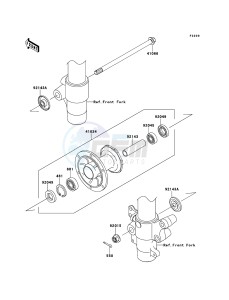 KX85/KX85-<<II>> KX85BDF EU drawing Front Hub