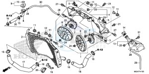 VFR1200XDLF CrossTourer - VFR1200X Dual Clutch 2ED - (2ED) drawing RADIATOR