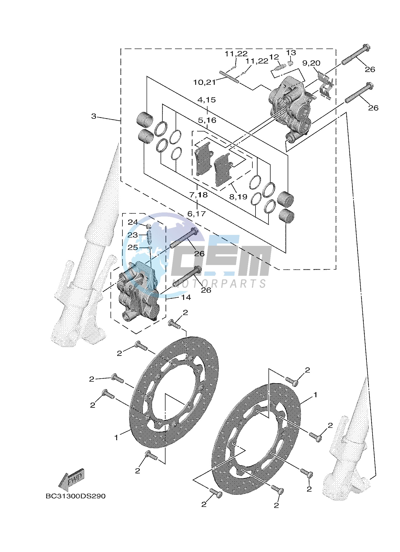 FRONT BRAKE CALIPER