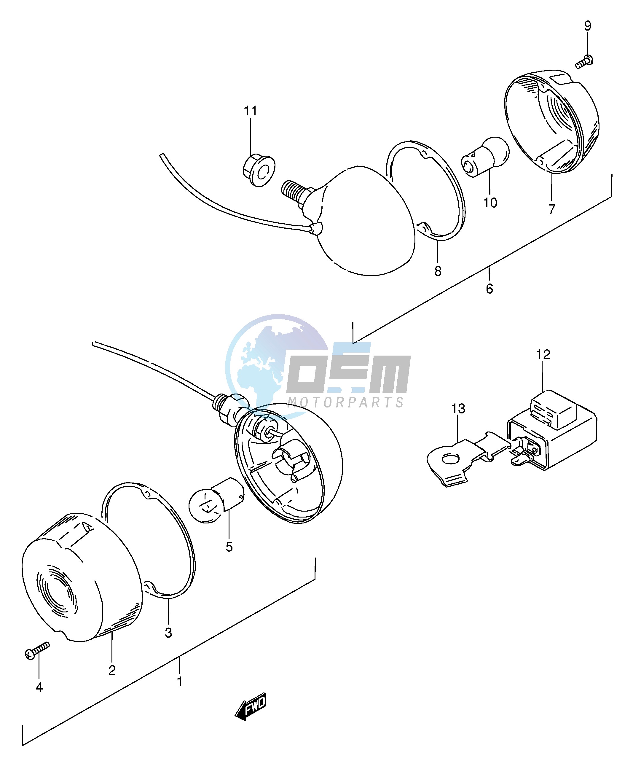 TURN SIGNAL LAMP (FZ50NP E26)