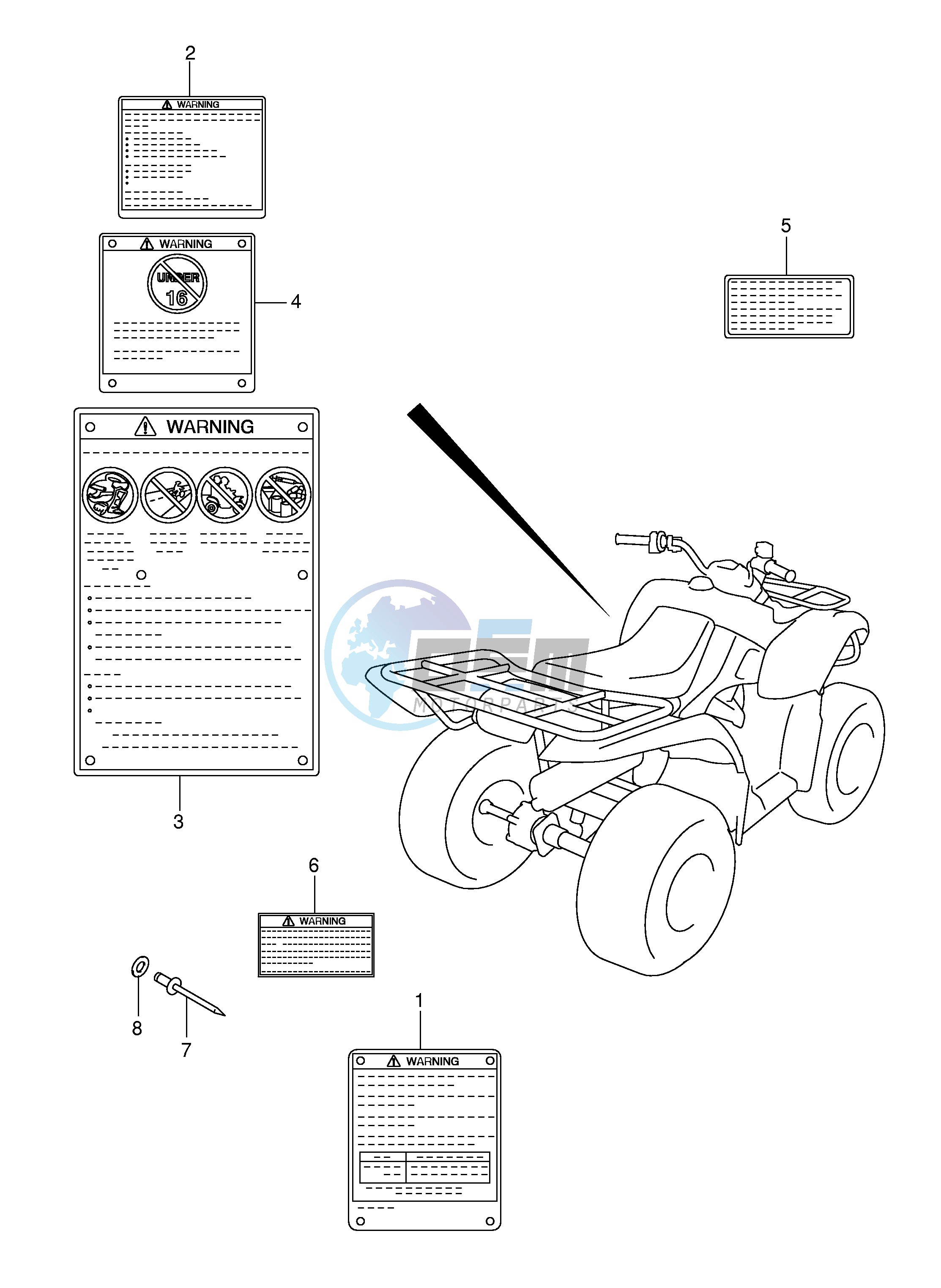 LABEL (MODEL K2 K3 K4 K5)