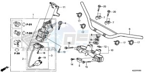 CRF250LF CRF250L E drawing HANDLE PIPE/TOP BRIDGE