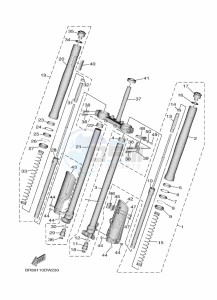 YZ65 (BR8A) drawing FRONT FORK