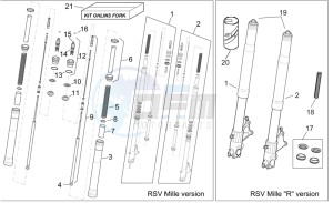 RSV 2 1000 drawing Front fork I