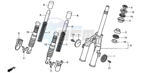 PK50 drawing FRONT FORK