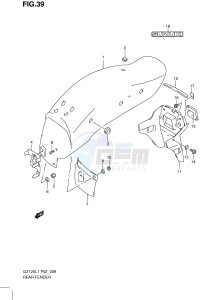 GZ125 (P02) drawing REAR FENDER