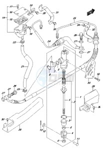 DL650 drawing REAR MASTER CYLINDER