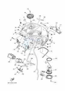 MT-10 MTN1000 (B67J) drawing FUEL TANK