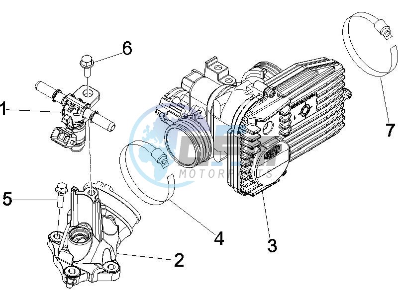 Throttle body - Injector - Union pipe