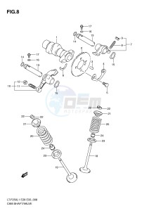 LT-F250 (E28-E33) drawing CAM SHAFT VALVE