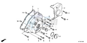 CBR125RTC drawing LEFT CRANKCASE COVER