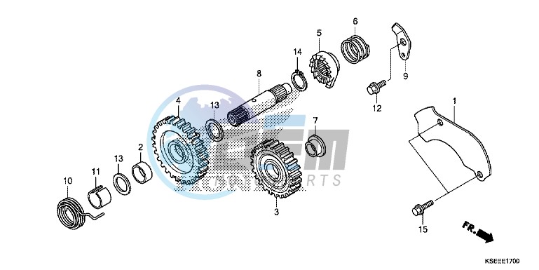 KICK STARTER SPINDLE