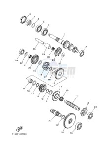 YFM700FWAD YFM70GPHH GRIZZLY 700 EPS (B1A3) drawing TRANSMISSION