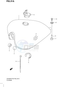 GZ250 (P3) drawing FUEL TANK (MODEL L0)