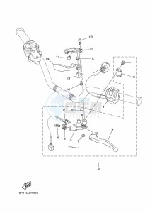 YFZ450R (BKDA) drawing HANDLE SWITCH & LEVER