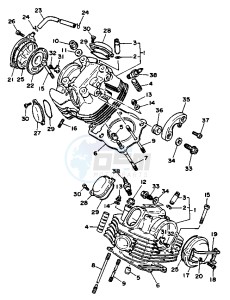 XV VIRAGO 750 drawing CYLINDER HEAD