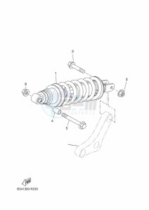 TRACER 7 MTT690 (B4T3) drawing REAR SUSPENSION