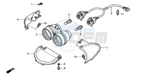 TRX400EX SPORTRAX 400 EX drawing HEADLIGHT (TRX400EXX-4)