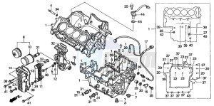 CB600F2 CB600F drawing CRANKCASE