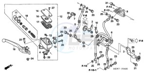 NT700VA UK - (E / MKH) drawing FR. BRAKE MASTER CYLINDER