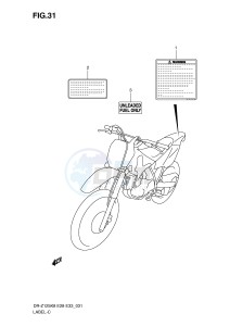 DR-Z125 (E28-E33) drawing LABEL