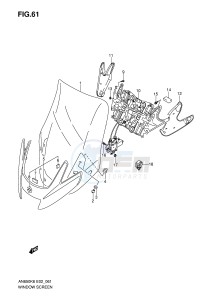 AN650 (E2) Burgman drawing WIND SCREEN (AN650A AZ)