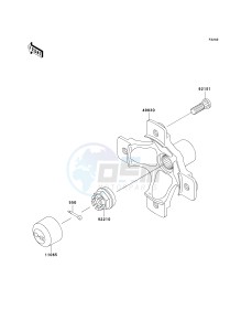 KVF 700 A [PRAIRIE 700 4X4] (A6F) A6F drawing REAR HUB