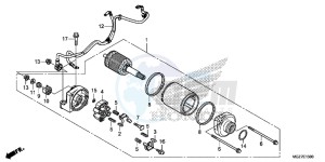 CB500XAF CB500X UK - (E) drawing STARTER MOTOR