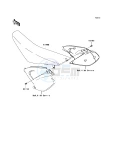 KX250 KX250R8F EU drawing Seat