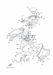 YFM700FWAD GRIZZLY 700 EPS (B4F4) drawing SIDE COVER