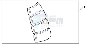 CB600F39 Europe Direct - (ED / ST) drawing TANK PAD 2